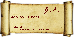 Jankov Albert névjegykártya